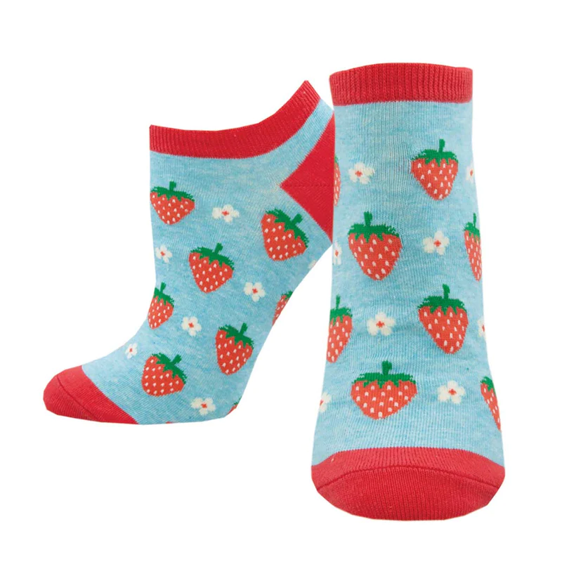 Calcetines PED STRAWBERRY FLORAL (Azul) Talla 36-41 - SockSmith