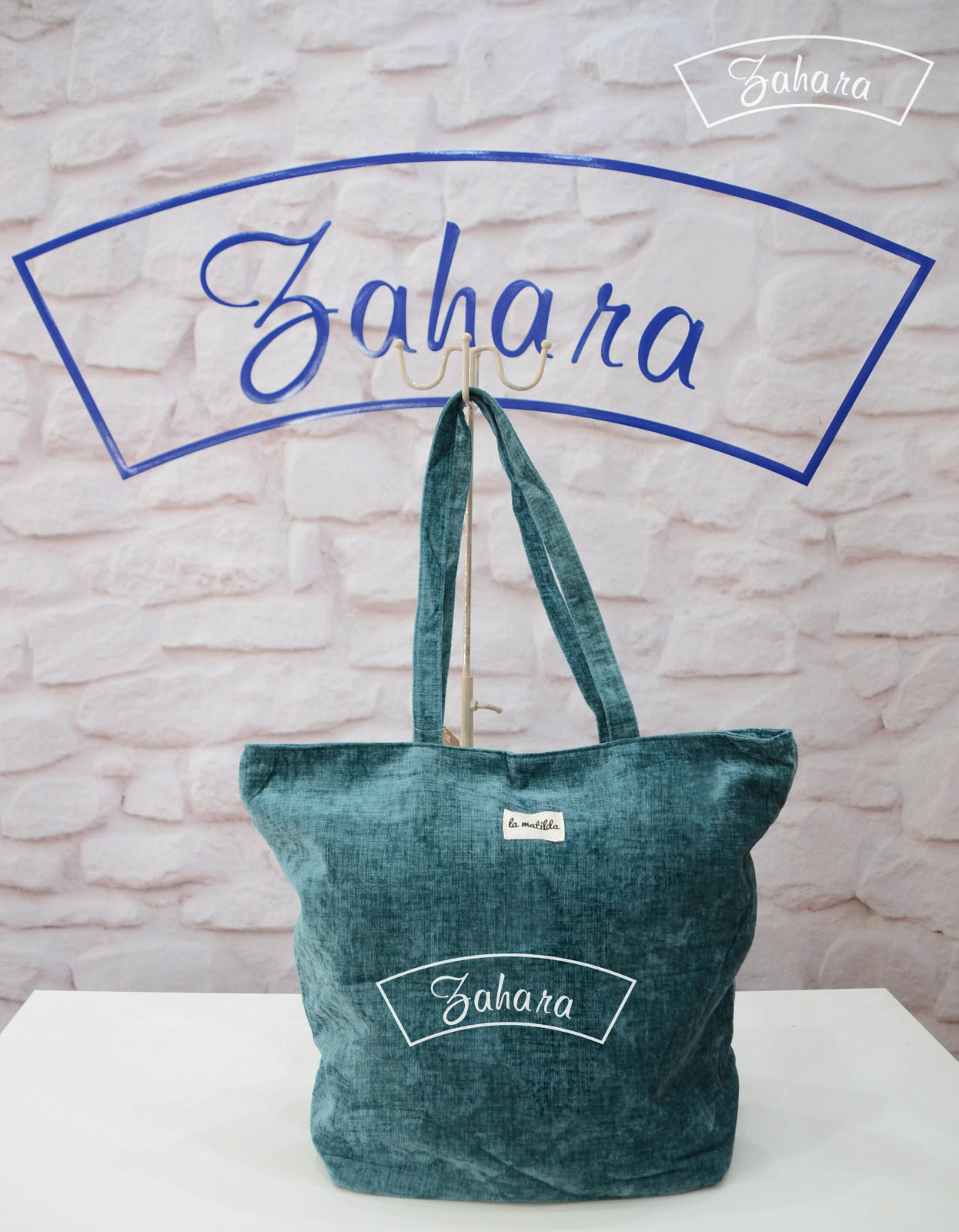 Tote Grande Terciopelo Verde - La Matilda