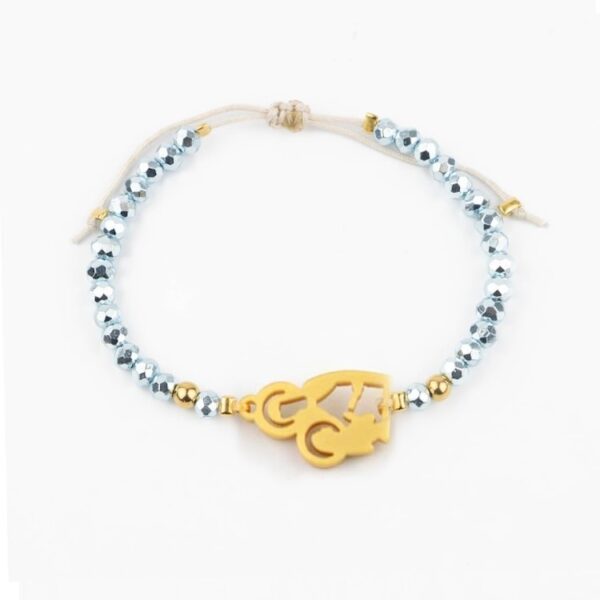 Pulsera Cristal Metalizado Santa Ana Azul