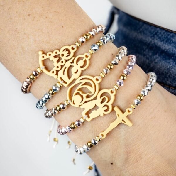 Pulsera Cristal Metalizado Varios