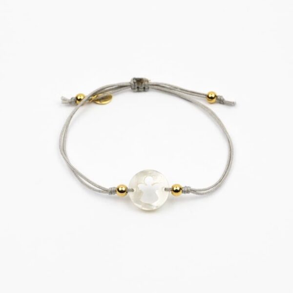 Pulsera Hilo Angelito Gris