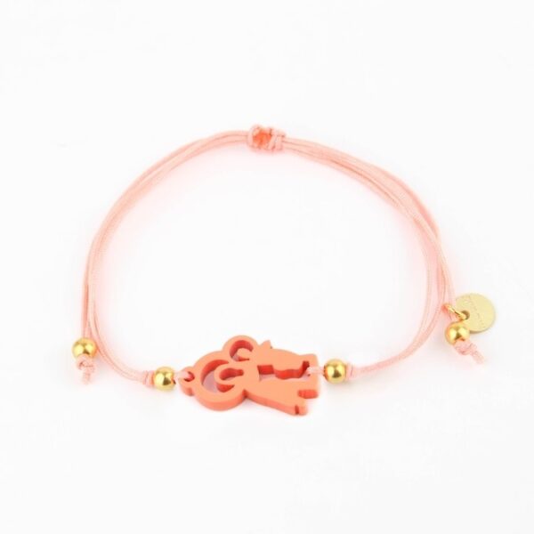 Pulsera Hilo Virgen del Carmen Salmón