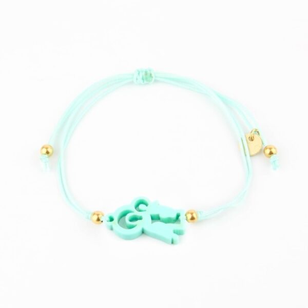 Pulsera Hilo Virgen del Carmen Verde