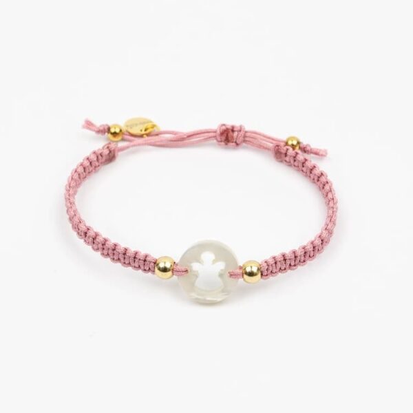 Pulsera Macramé Angelito Rosa
