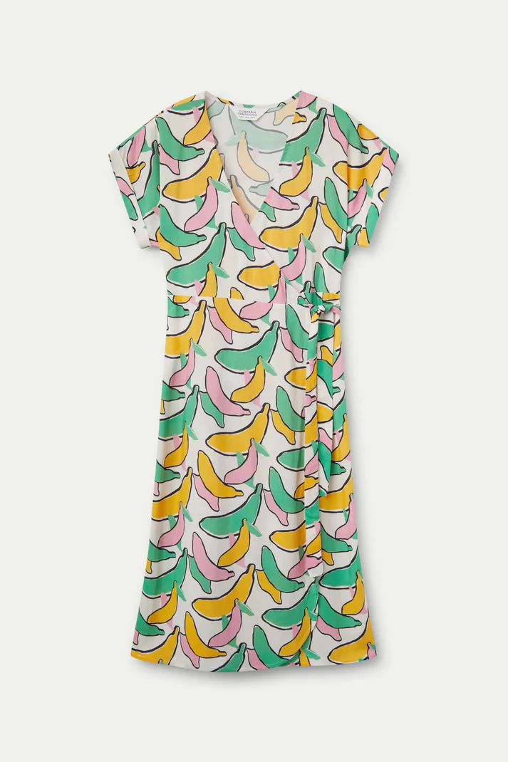 Vestido Midi LENZING™ ECOVERO™ Banana Compañía Fantástica 2 Vestido Midi LENZING™ ECOVERO™ Banana Compañía Fantástica 2