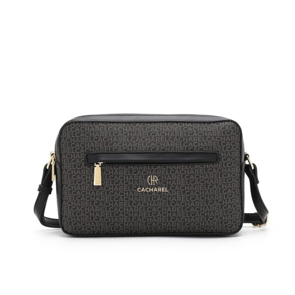 Bandolera Print Doble Compartimento Color Negro Cacharel