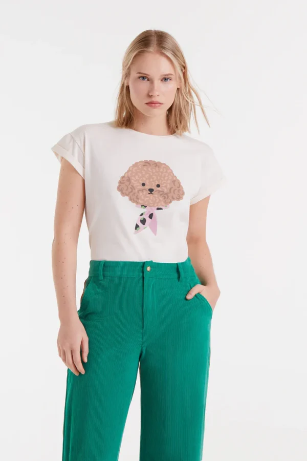 camiseta algodón caniche