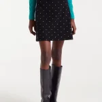 falda corta punto mini black
