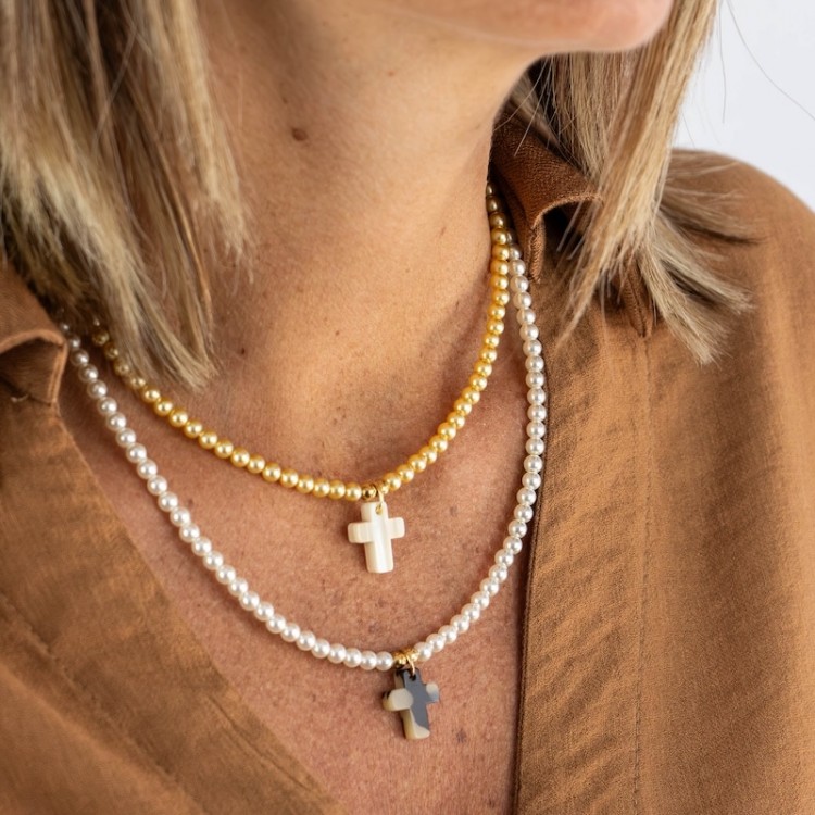 gargantilla perlas nacar carey gargantilla perlas nacar carey