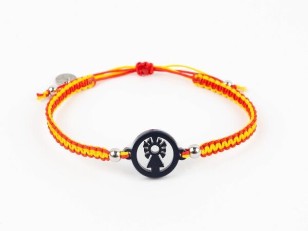 virgen maria pulsera macrame