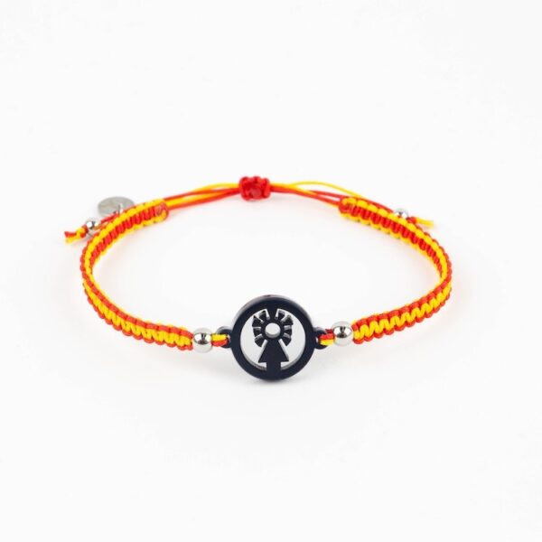 virgen maria pulsera macrame