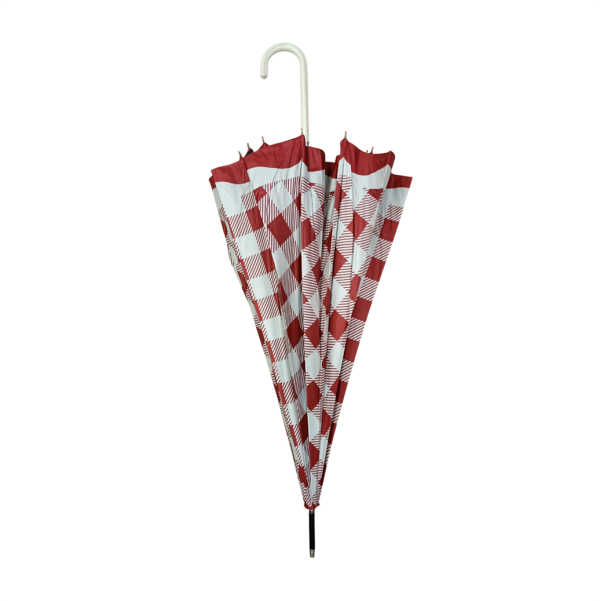 paraguas bastón gingham rojo 2