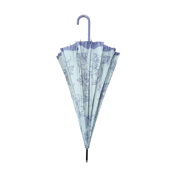 paraguas bastón rosa violeta