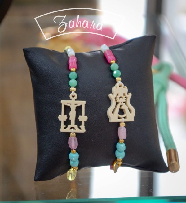 PULSERA MIX PIEDRAS CRISTO Y VIRGEN (2)